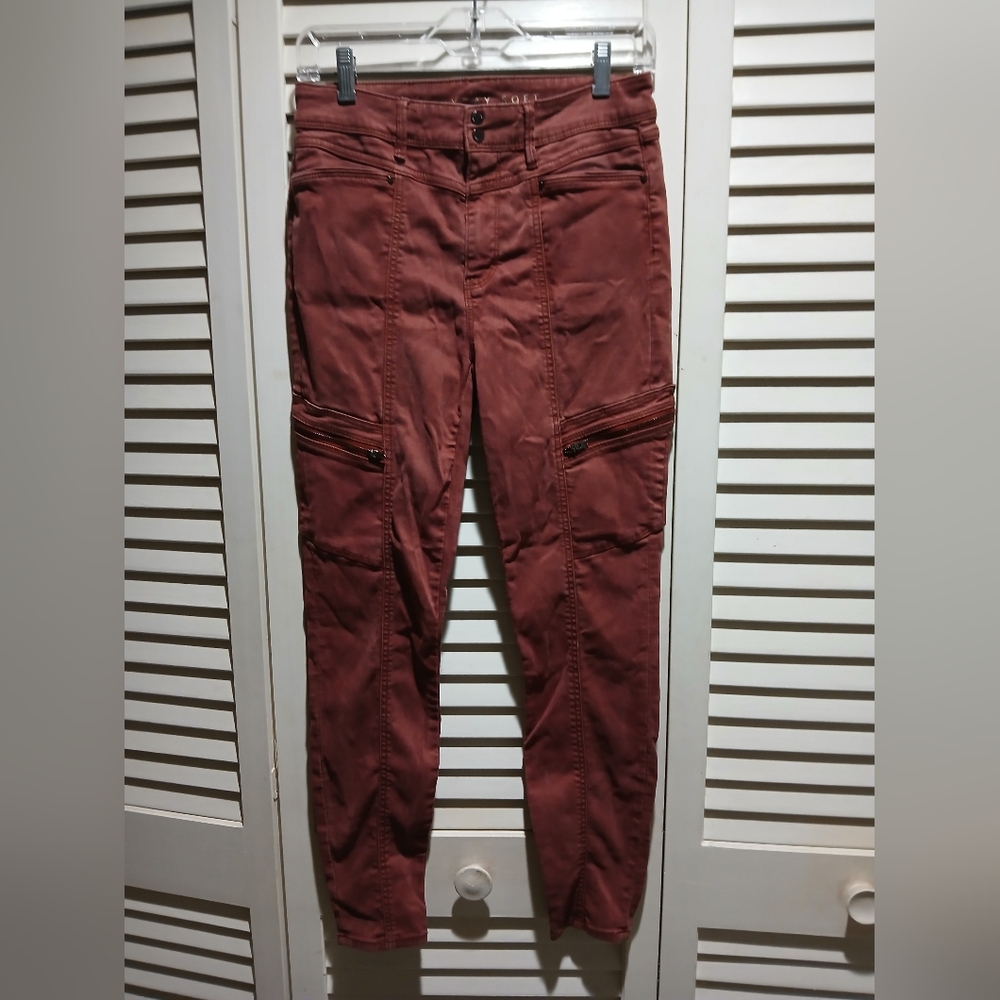 White House Black Market High Rise Skinny Ankle Pants Rust Size 2 - Picture 2 of 6